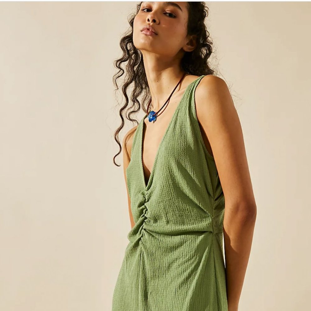 Free People Lyla Midi Dress Grasslands
